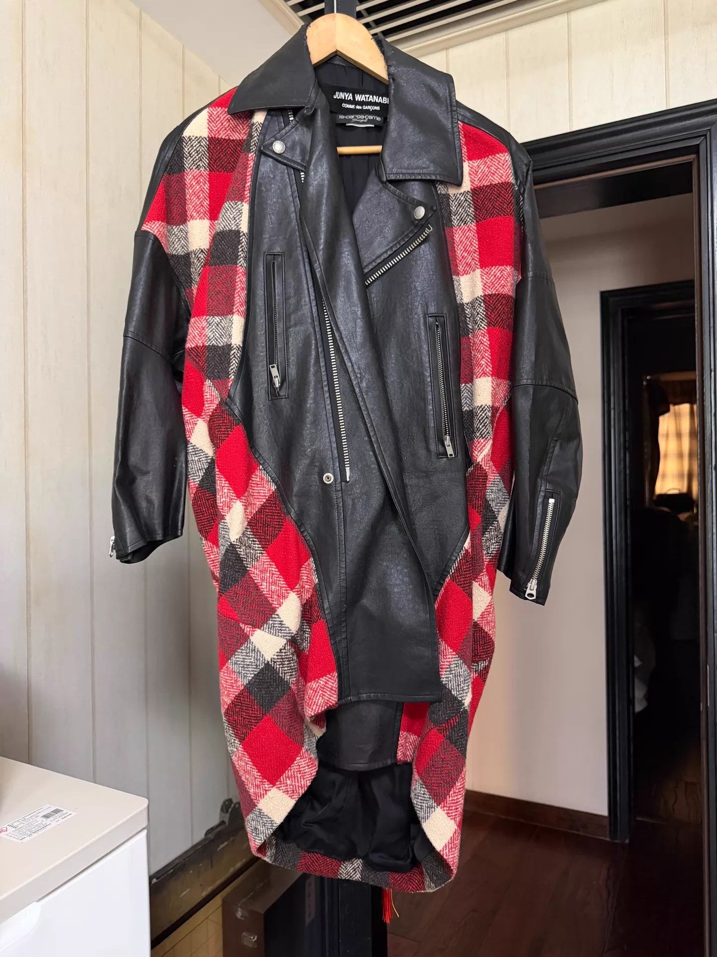 Junya Watanabe Junya Watanabe Check Leather XS Oversized Mermaid Damaged Size US XS / EU 42 / 0 - 1 Thumbnail
