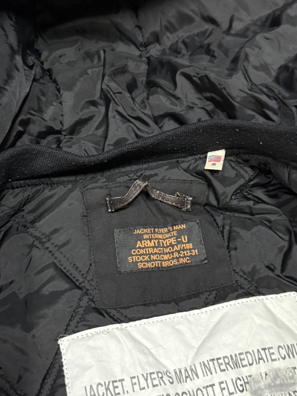 Schott Schott army type U USA long bomber parka jacket zip Size US S / EU 44-46 / 1 - 8 Thumbnail