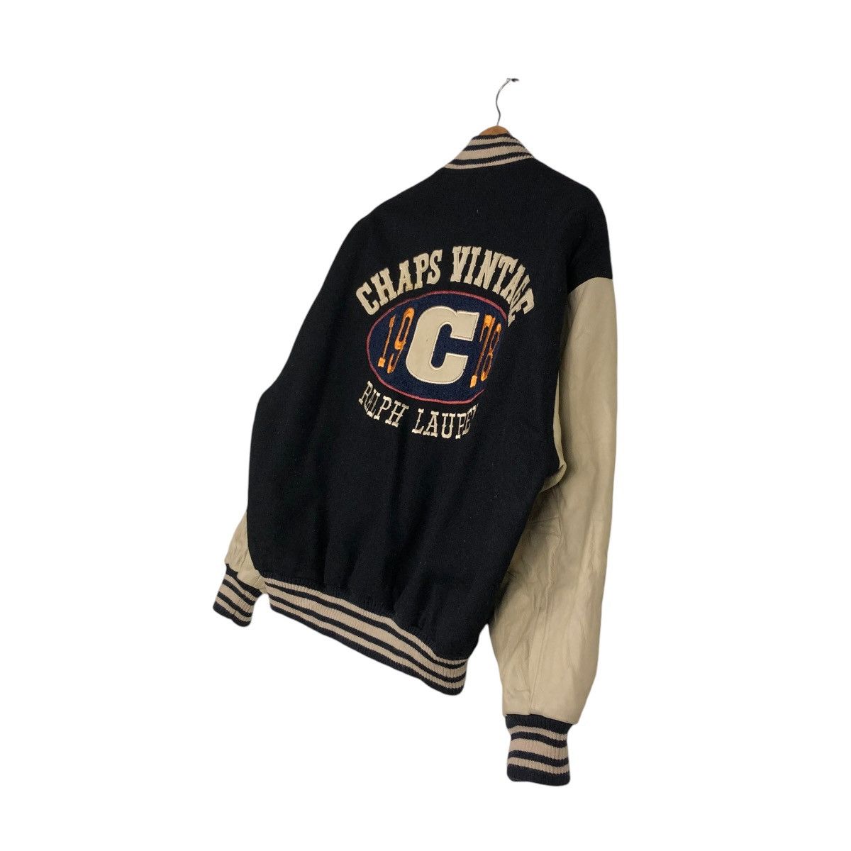 Chaps Ralph Lauren 🔥VINTAGE JUMPER VARSITY LEATHER JACKET CHAPS RALPH LAUREN Size US L / EU 52-54 / 3 - 12 Thumbnail