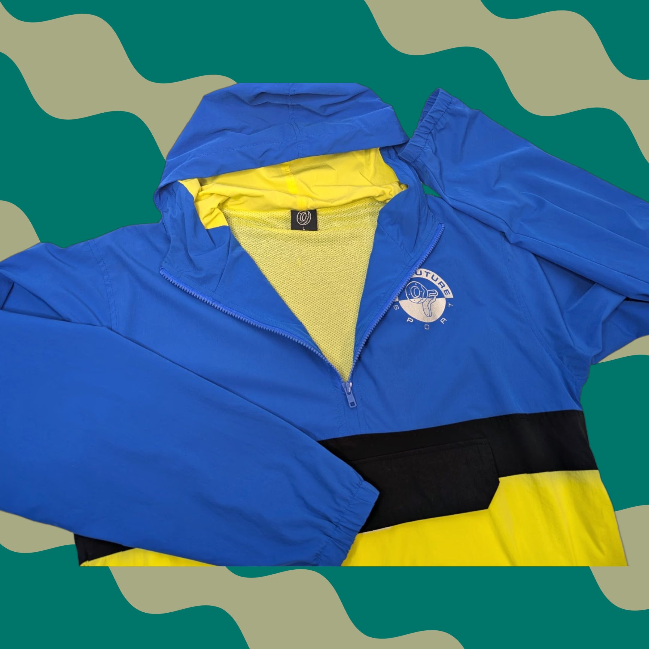 Odd Future VINTAGE Odd Future Sport Jacket Mens Large Blue Yellow Windbreaker Tyler The Creator Size US L / EU 52-54 / 3 - 1 Thumbnail