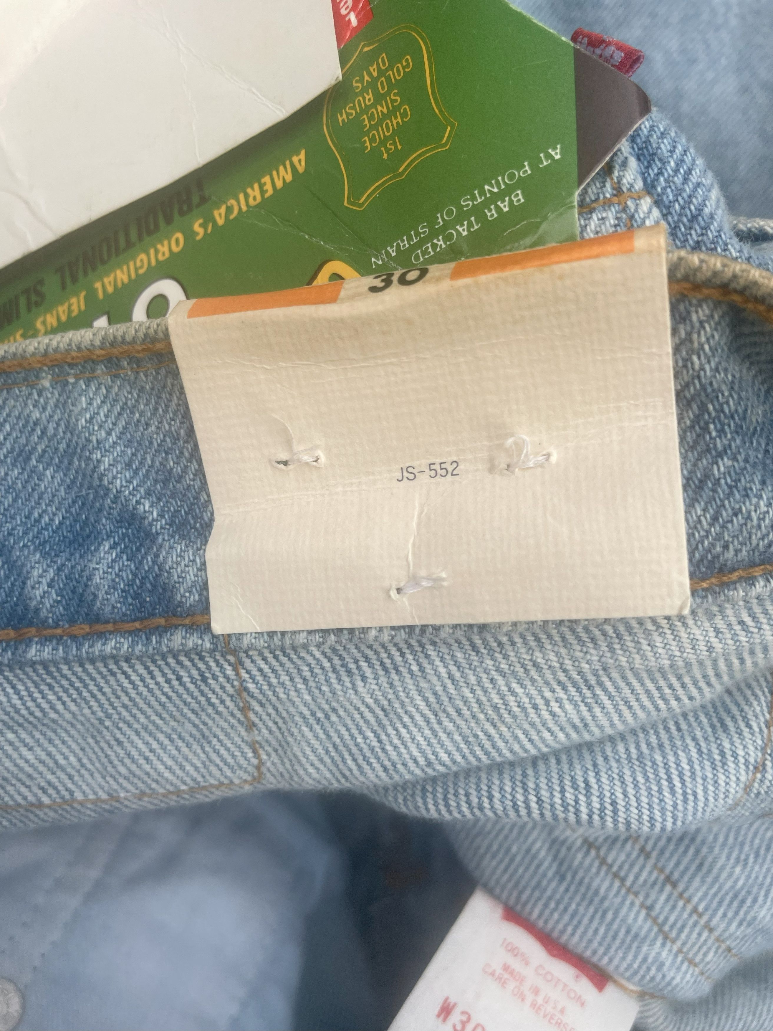 Levi's Vintage 1998 Levis 610 With Tag Size 29" - 9 Thumbnail