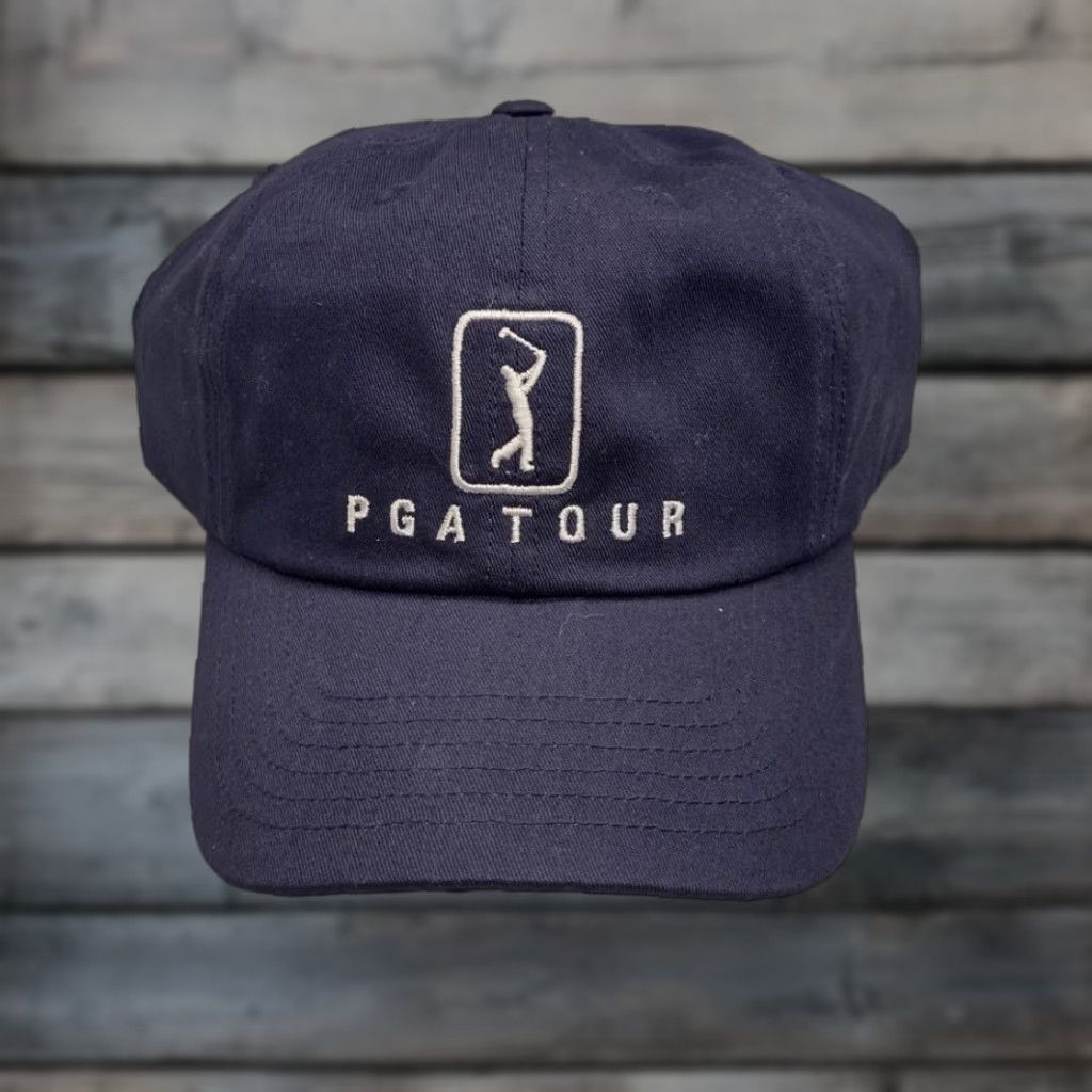 PGA Tour VINTAGE PGA TOUR Baseball Cap Hat One Size Blue Solid Logo Golf Mens Size ONE SIZE - 1 Thumbnail