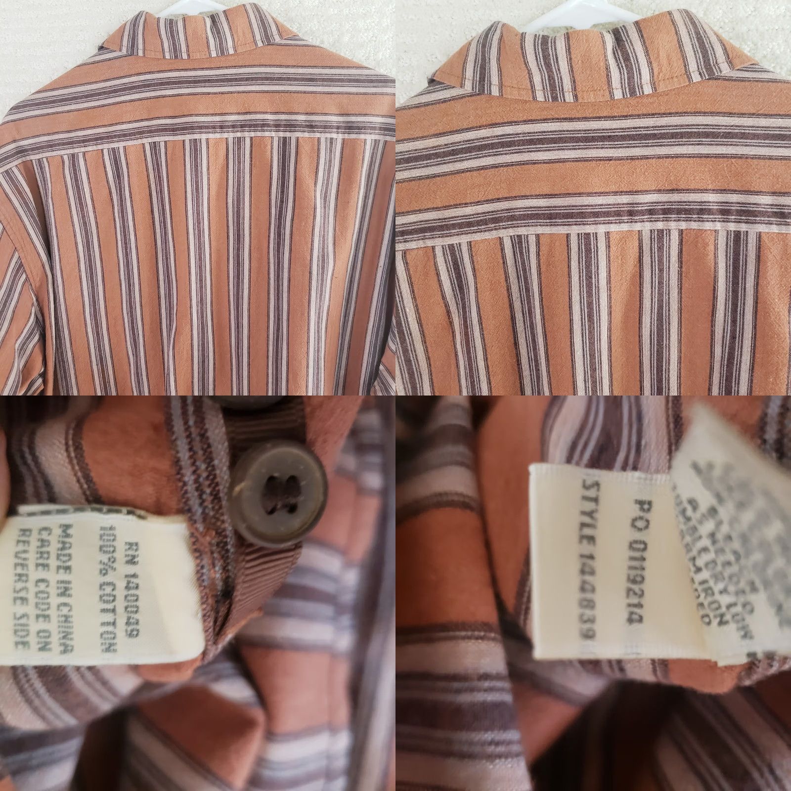 The Territory Ahead Territory Ahead Shirt Men's LT Brown Stripe 1/2 Button Pullover LS Western Look Size US L / EU 52-54 / 3 - 8 Thumbnail