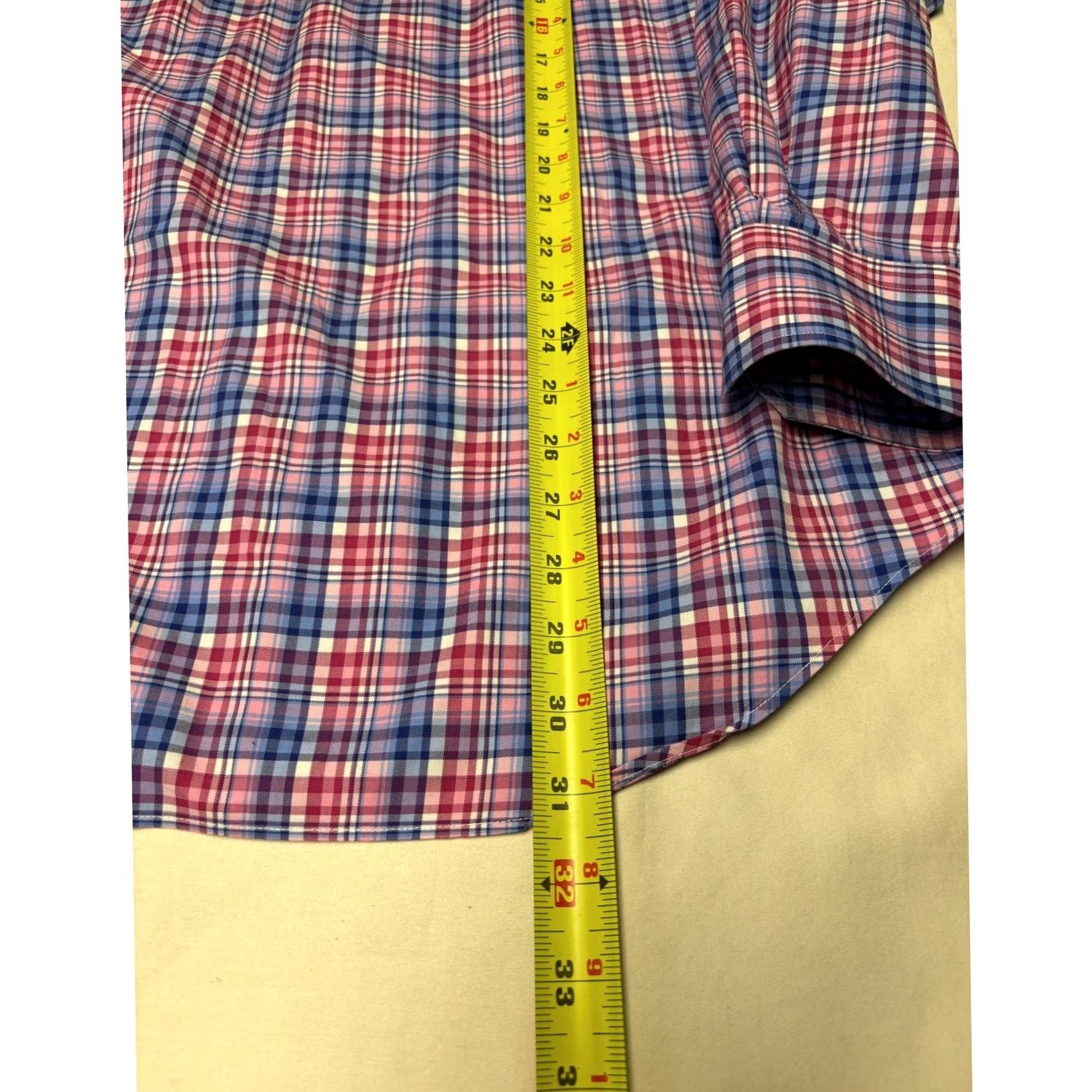 David Donahue David Donahue Mens Plaid Button-Down Shirt Pink Blue Purple Cotton M Multicolor Long Sleeve Collared Pocket Button-Up Vestments? Size US M / EU 48-50 / 2 - 7 Thumbnail
