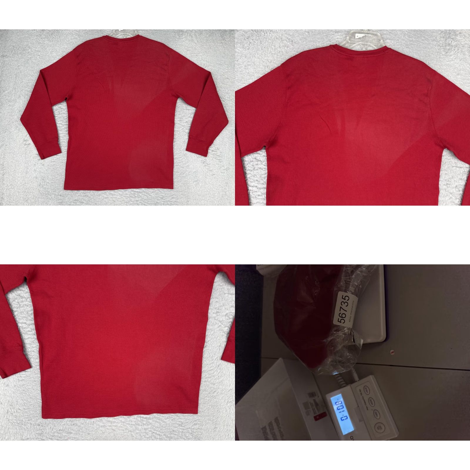 Polo Ralph Lauren Polo Ralph Lauren Shirt Mens Large Red Long Sleeve Thermal Waffle Knit Sleepwear Size US L / EU 52-54 / 3 - 9 Thumbnail