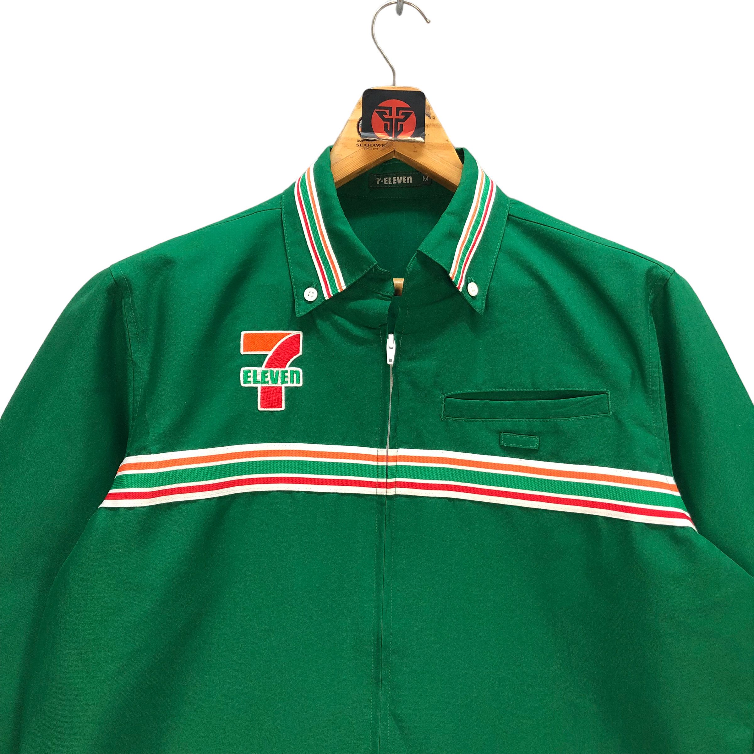 Japanese Brand 7 ELEVEN GREEN LONG SLEEVE UNIFORM JACKET #7324-129 Size US M / EU 48-50 / 2 - 2 Thumbnail