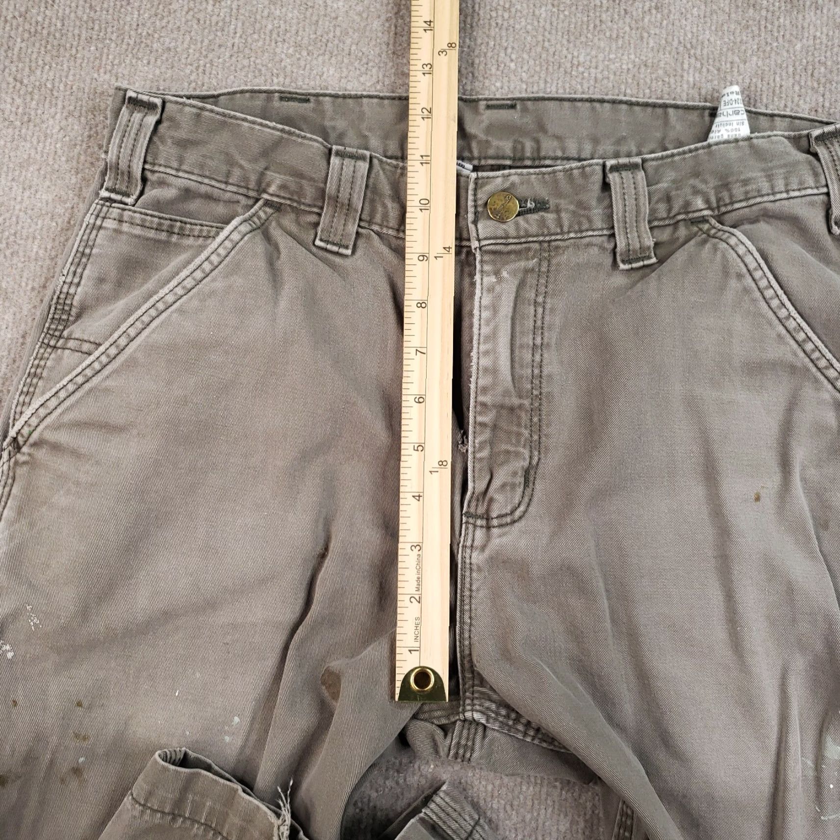 Carhartt Carhartt Pants Men 33x32 Green Relaxed Fit Carpenter Workwear Mens Size US 33 - 6 Thumbnail