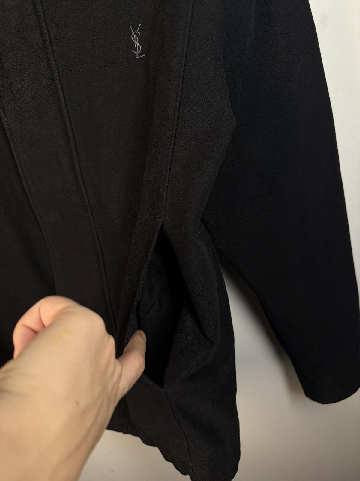 Yves Saint Laurent Black YSL Jacket Cotton Monogram Classic Bomber Zip Up Size US S / EU 44-46 / 1 - 19 Thumbnail