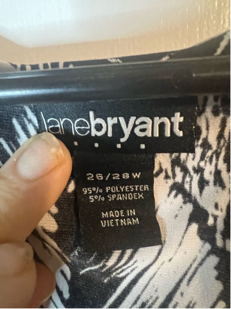 Other Women's Lane Bryant Tank Top Size 26/28W Black and White Size 4XL / US 24-26 - 3 Thumbnail