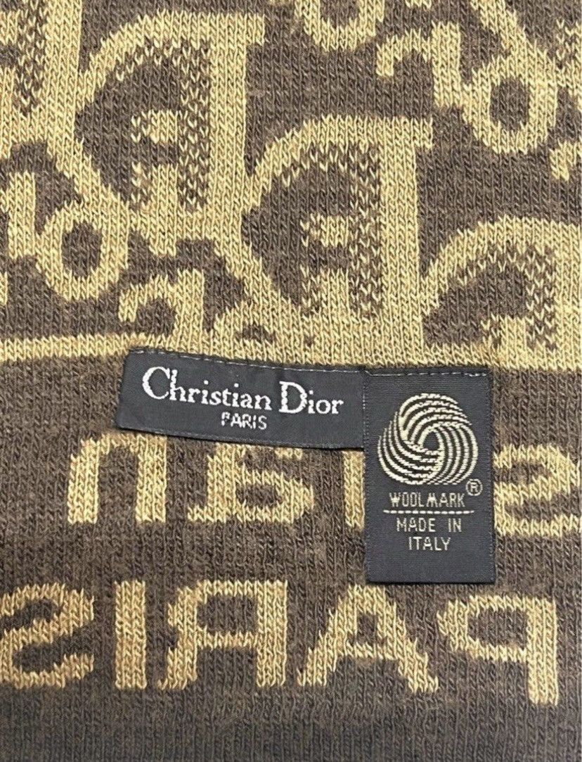 Christian Dior Monsieur Authentic Christian Dior Monogram Wool Scarf Size ONE SIZE - 6 Thumbnail