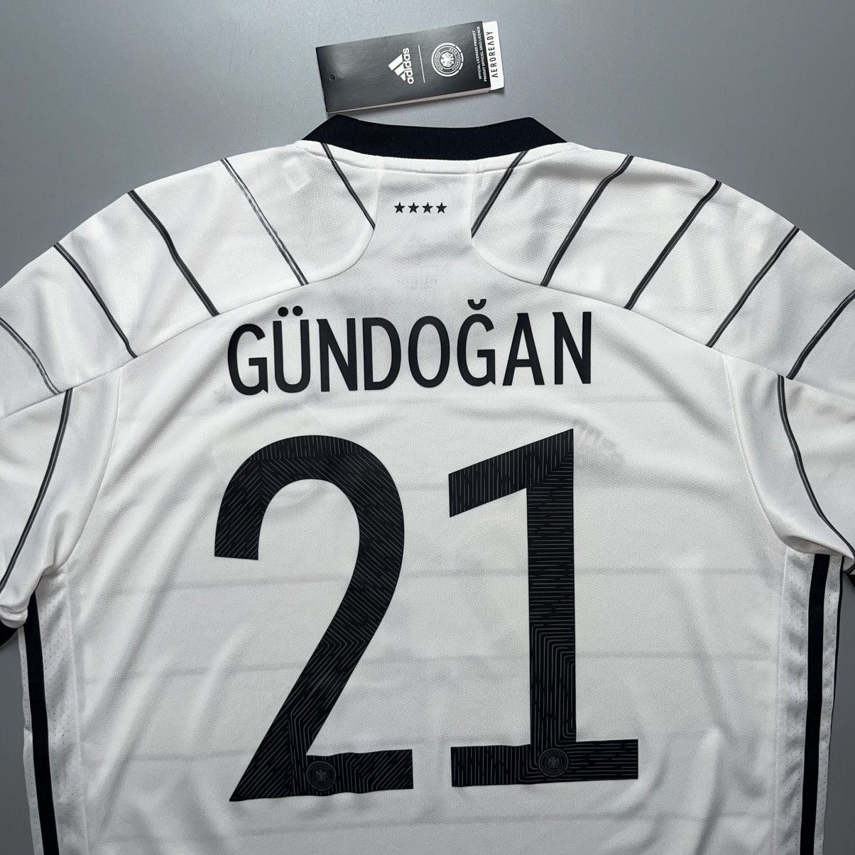 Adidas GERMANY ADIDAS 2020 EURO FOOTBALL HOME JERSEY #21 GUNDOGAN Size US L / EU 52-54 / 3 - 8 Thumbnail
