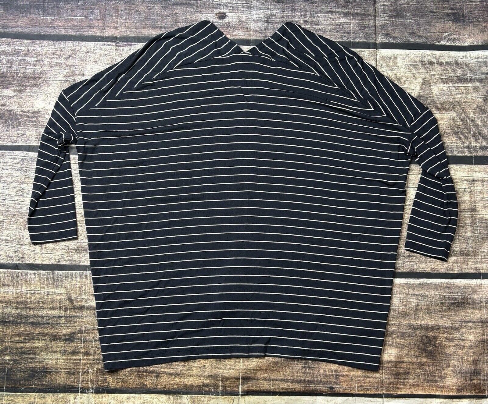 Club Monaco Club Monaco Blouse Top Women's XS Oversized Striped Stretch Size XS / US 0-2 / IT 36-38 - 3 Thumbnail