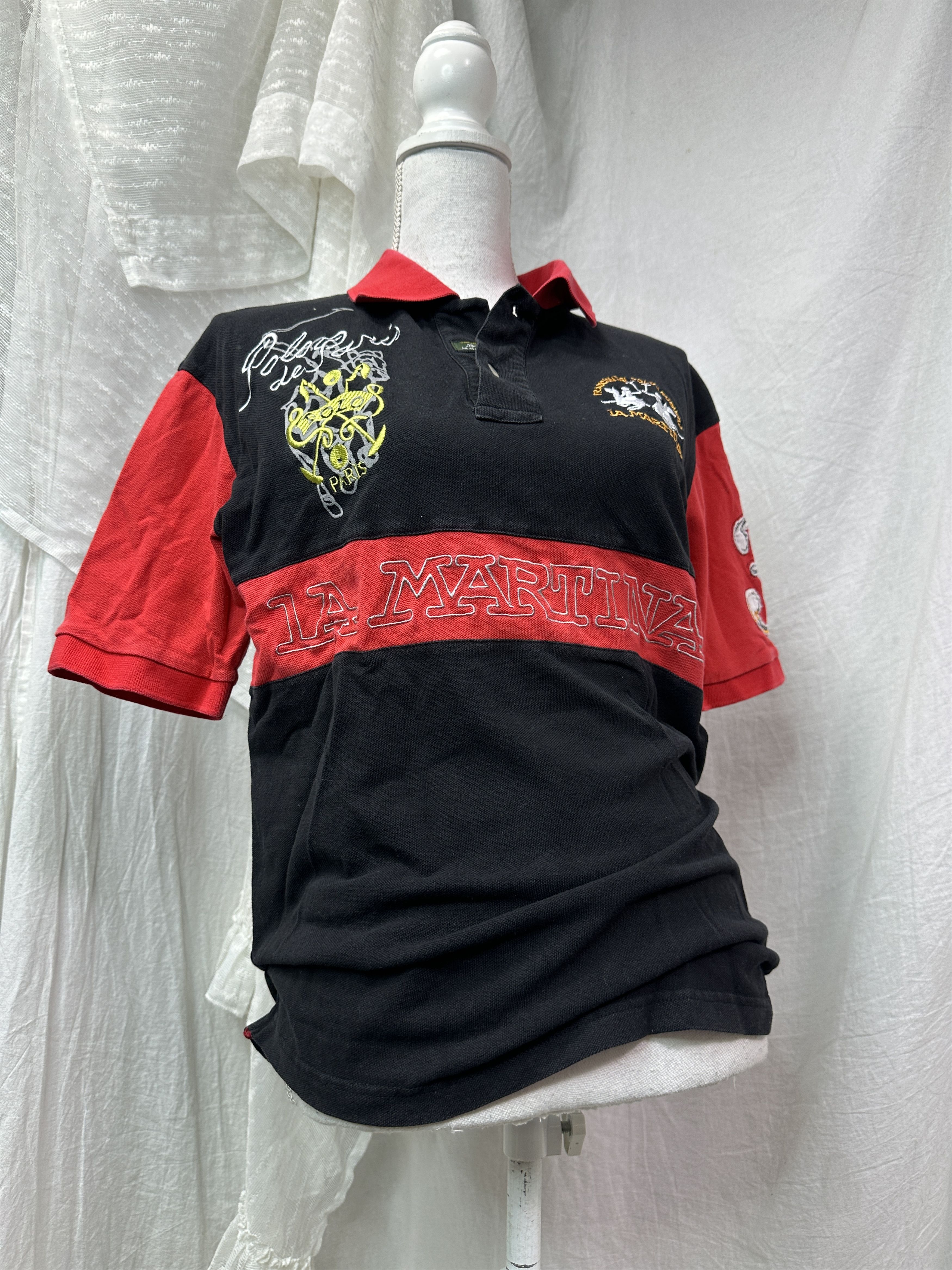 La Martina Vintage Skater Streetwear Sporty La Martina Polo T-shirt Y2K Size US M / EU 48-50 / 2 - 1 Thumbnail
