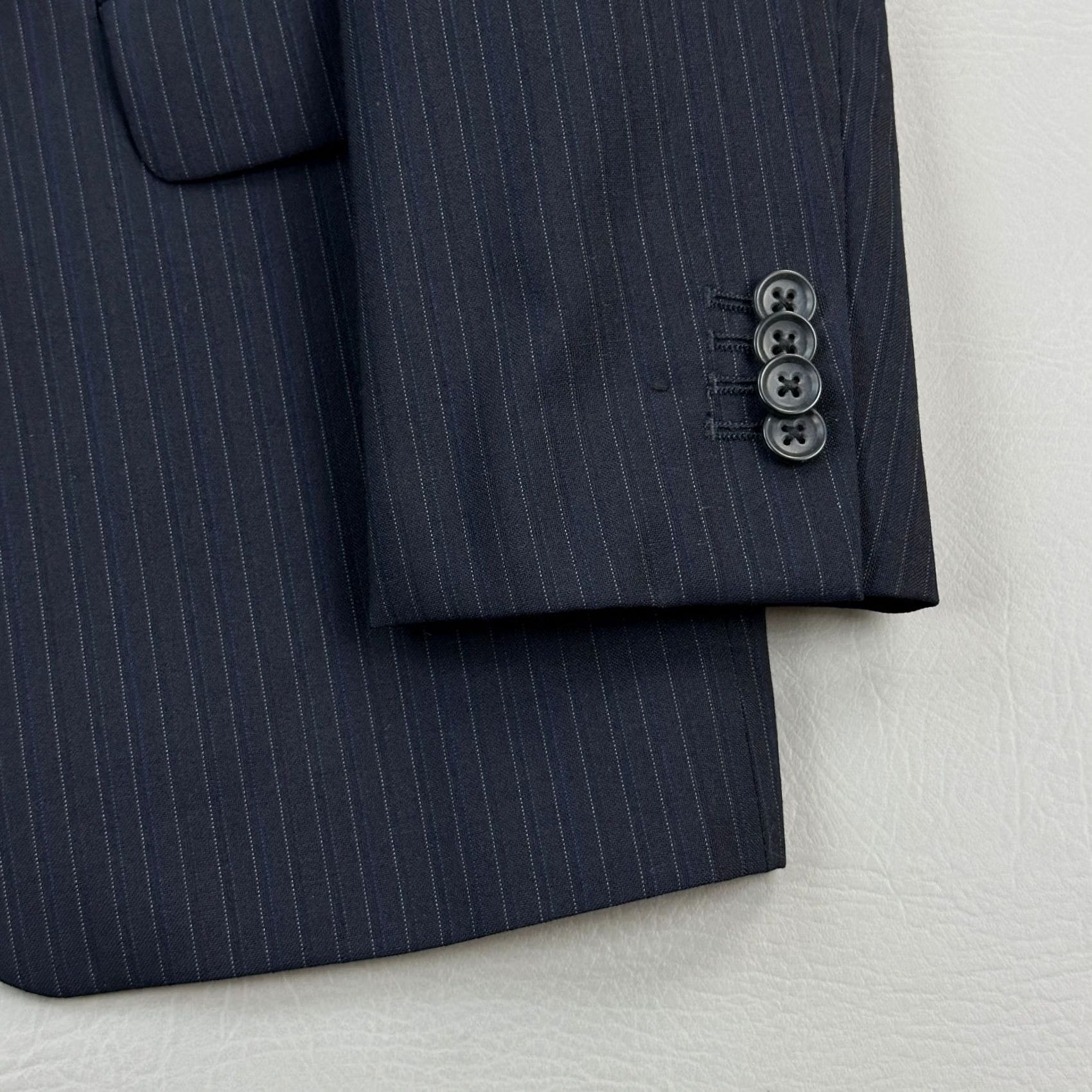 Banana Republic Banana Republic Blazer Mens 38S Navy Pinstripe Wool Modern Fit Sport Jacket Shirt Size 38R - 3 Thumbnail