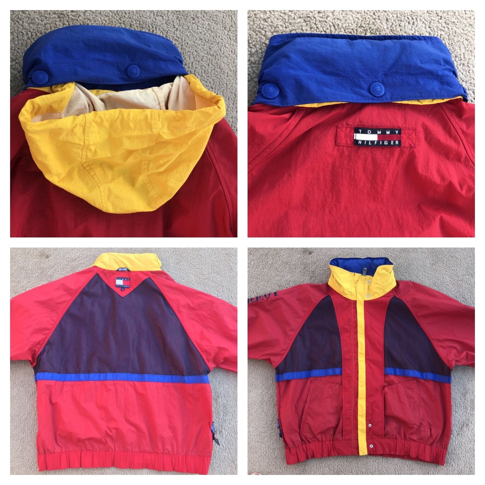 Tommy Hilfiger Vintage TOMMY HILFIGER jacket big Logo Windbreaker Hooded Size US L / EU 52-54 / 3 - 11 Thumbnail