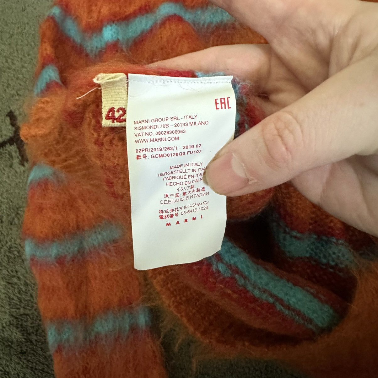 Marni Marni Fall 2019 AW19 Oversized Mohair Sweater Size US XL / EU 56 / 4 - 5 Thumbnail