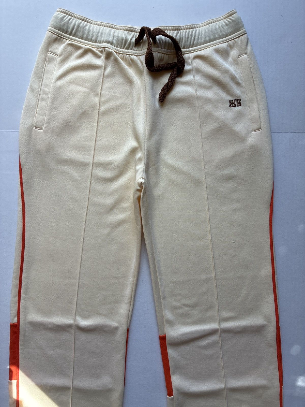 Wales Bonner Wales Bonner Percussion Track Pants Pale Yellow Size US 32 / EU 48 - 4 Thumbnail
