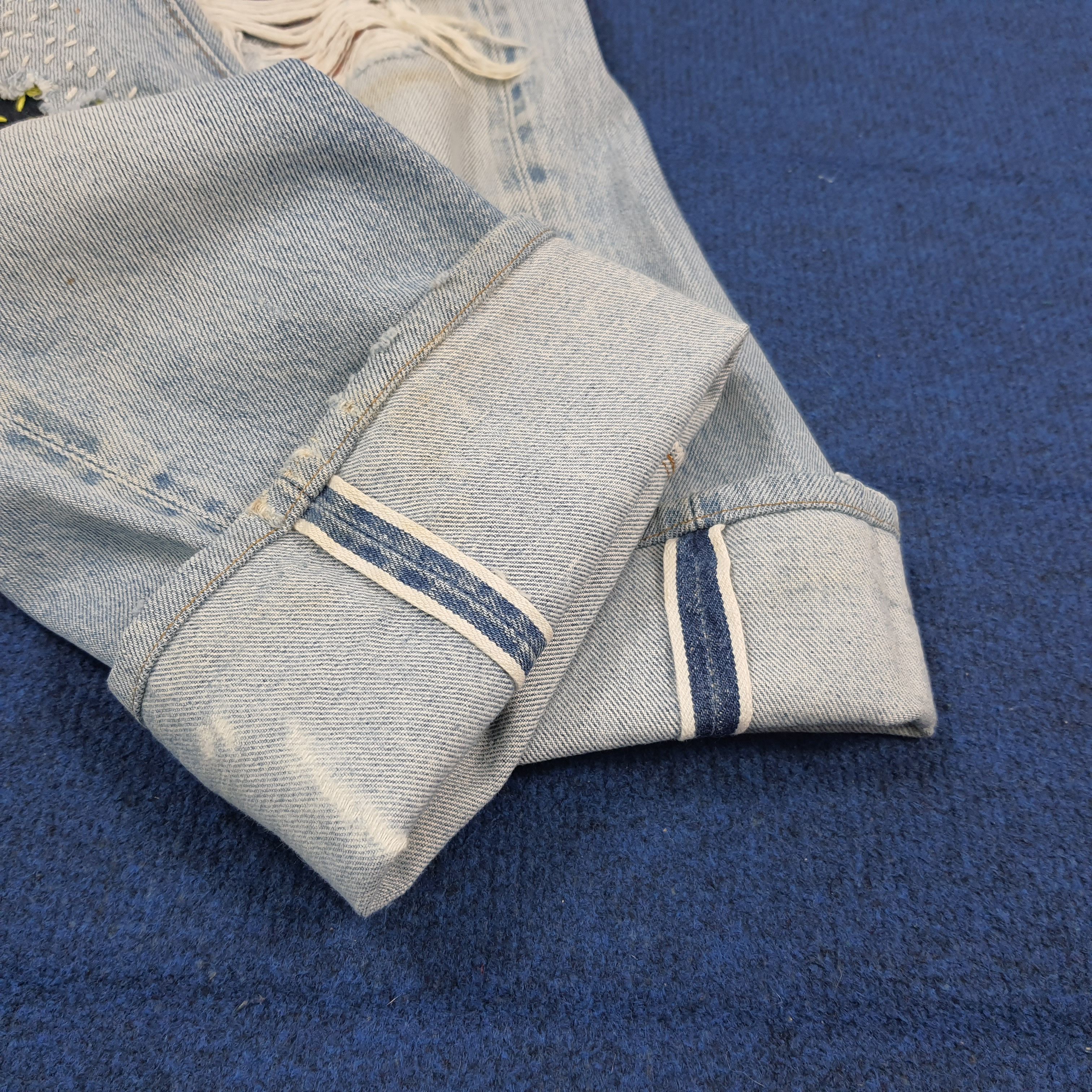 Levi's Vintage Levi’s 501 Custom Sashiko Repair Distressed C297N11 Size US 28 / EU 44 - 9 Thumbnail