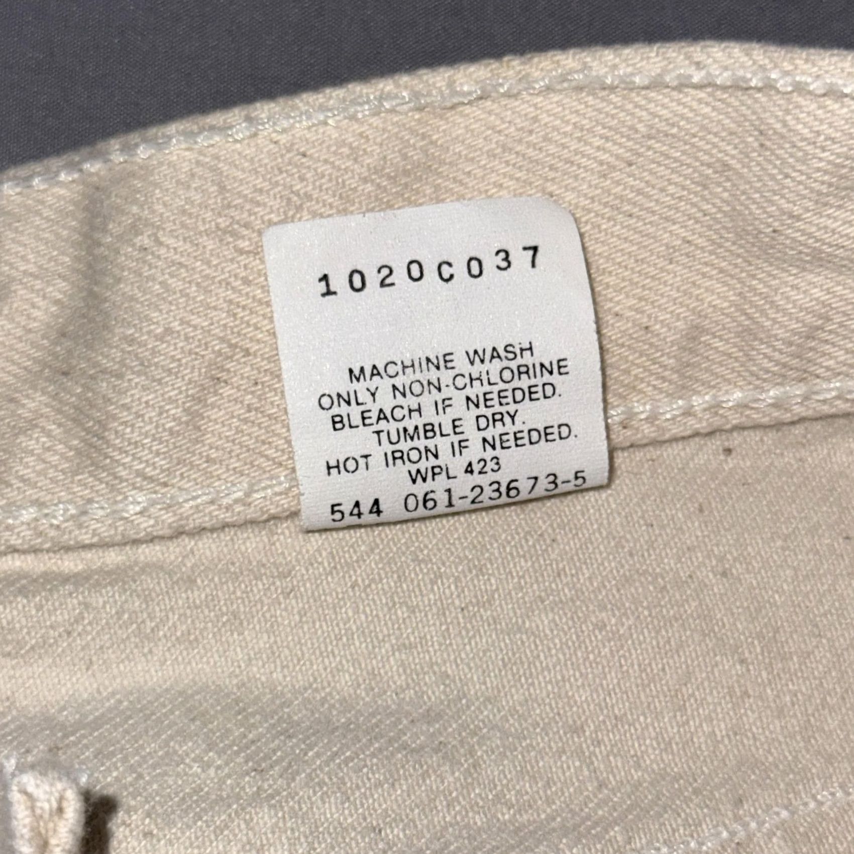 Levi's Vintage Levi'S 501 Jeans Womens 9M White High Rise Straight Button Fly USA Denim Size 30" / US 8 / IT 44 - 4 Thumbnail