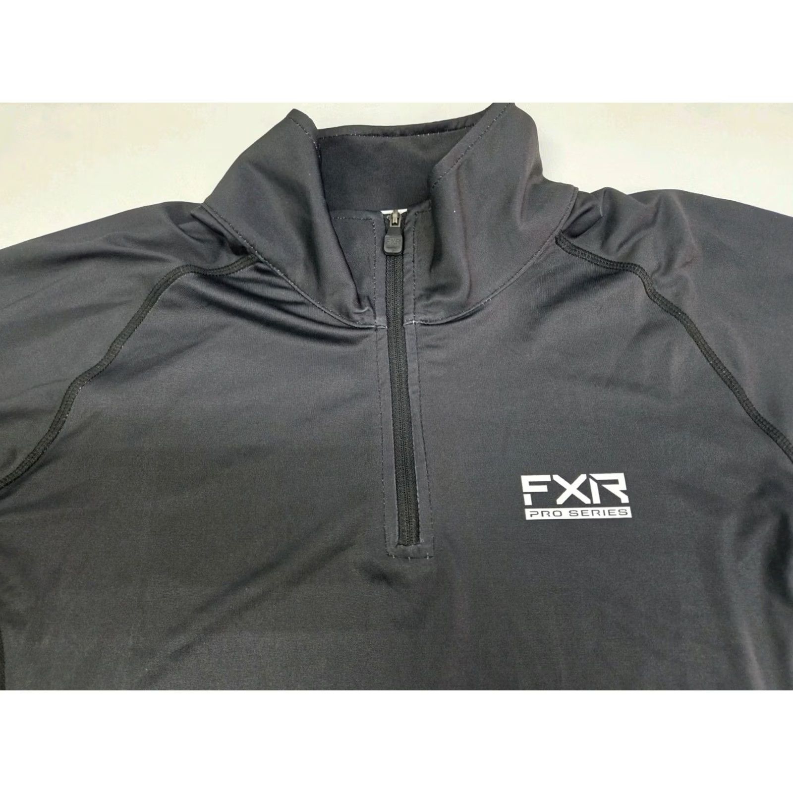 Vintage FXR Pro Series Performance Long Sleeve 1/4 Zip Pullover Black Size M Mens Jacket/Coat Solid 3-in-1 UPF 50 Mid-Length Standing Collar Pockets Logo Size US M / EU 48-50 / 2 - 3 Thumbnail