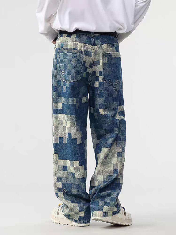 Japanese Brand × Jean Vintage Street Hip Hop Mosaic Loose Casual Jeans Size US 32 / EU 48 - 3 Thumbnail