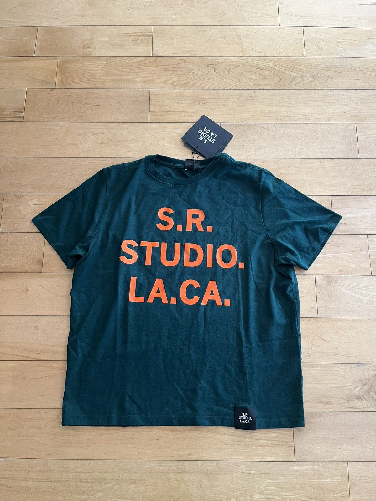 Pre-owned Sterling Ruby Nwt - S.r. Studio. La. Ca.  Logo T-shirt In Green