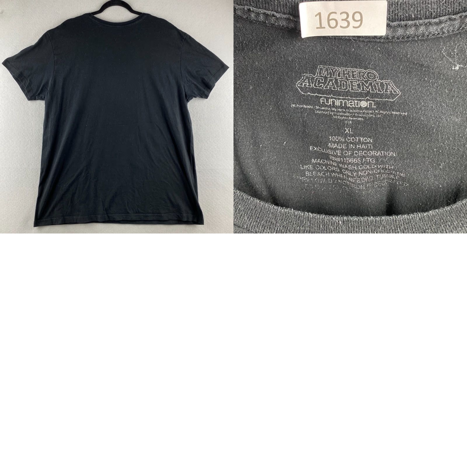 Etro My Hero Academia Shirt Mens XL Black Graphic Print Short Sleeve Anime T-Shirt Size US XL / EU 56 / 4 - 8 Thumbnail