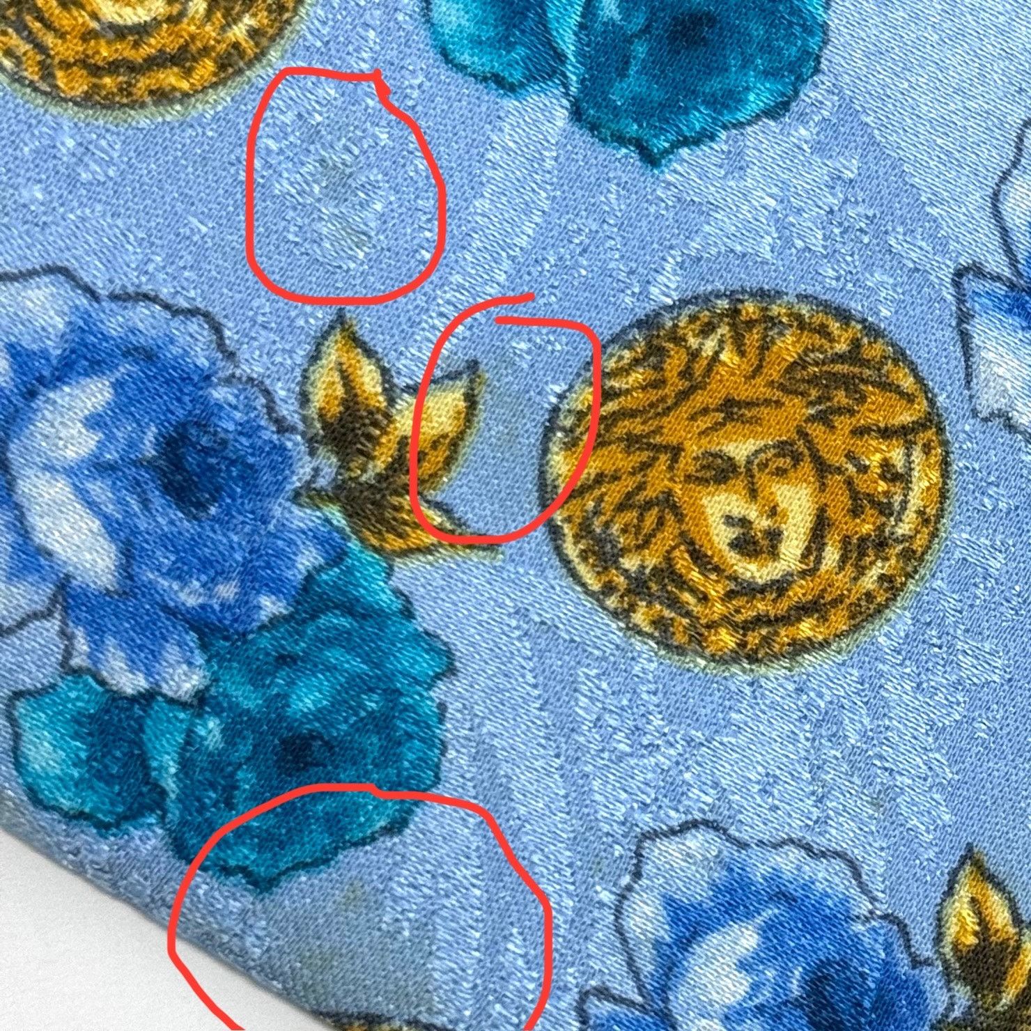 Versace Versace Sky Blue Medusa Tie Size ONE SIZE - 9 Thumbnail