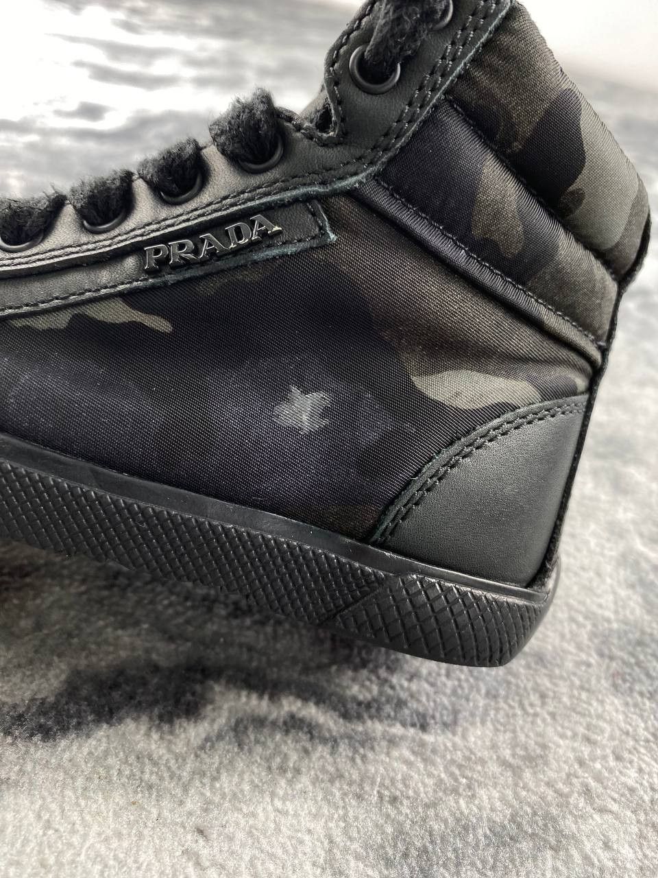 Prada Prada Camo High Top Sneakers Kids Size 24 Black Size US 5 / EU 37 - 14 Thumbnail