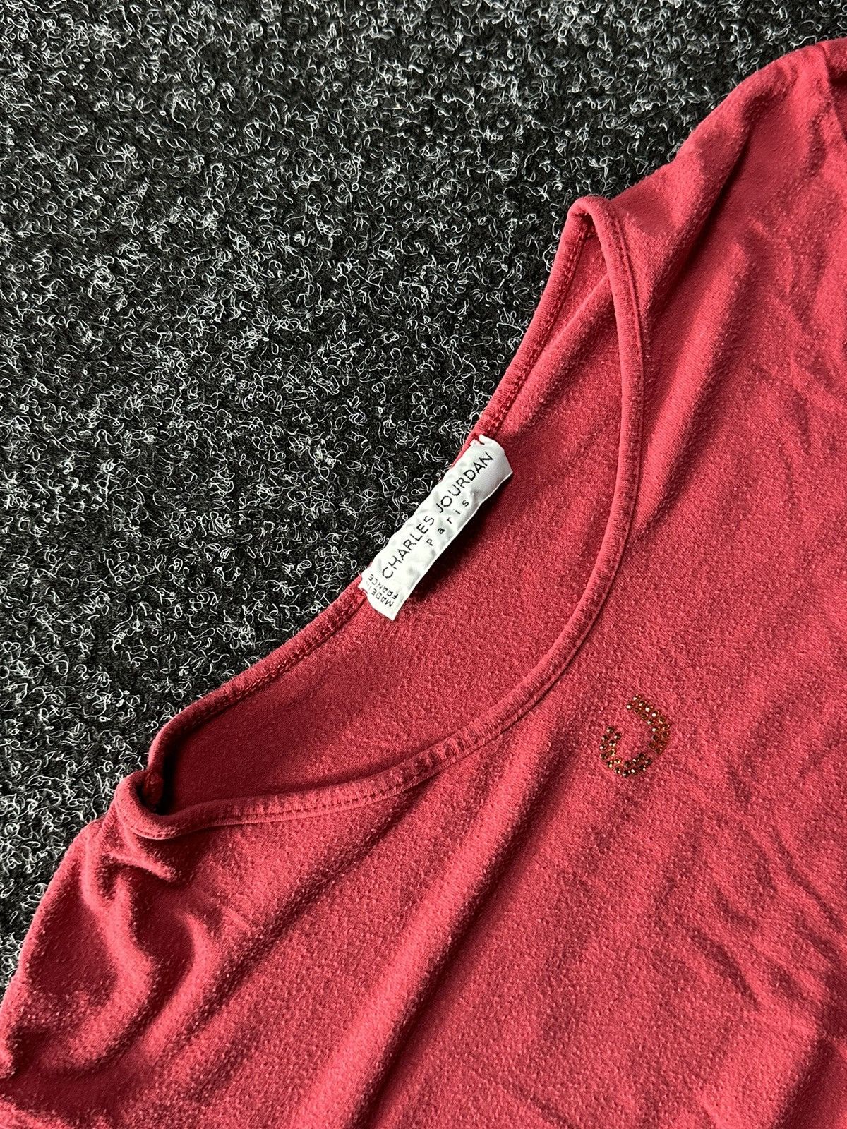 Charles Jourdan × Vintage 🚨 ARHIVE CHARLES JOURDAN VINTAGE LONGSLEEVE RED LOGO Y2K JPG Size S / US 4 / IT 40 - 4 Thumbnail