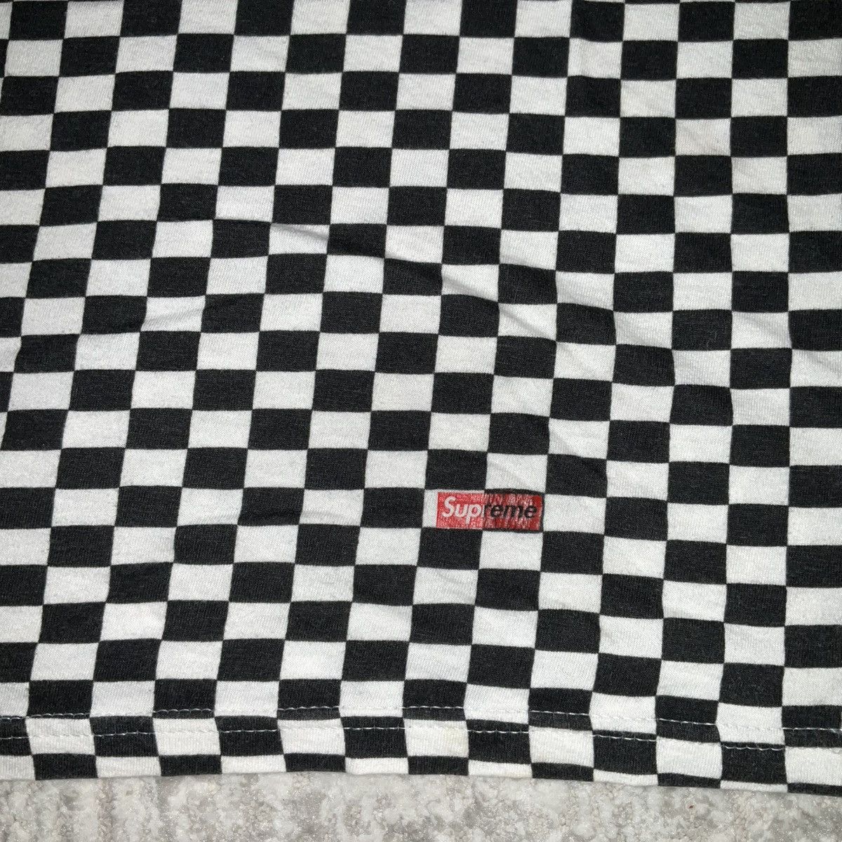 Hanes × Supreme Supreme Checkered T-shirt Size US S / EU 44-46 / 1 - 2 Thumbnail