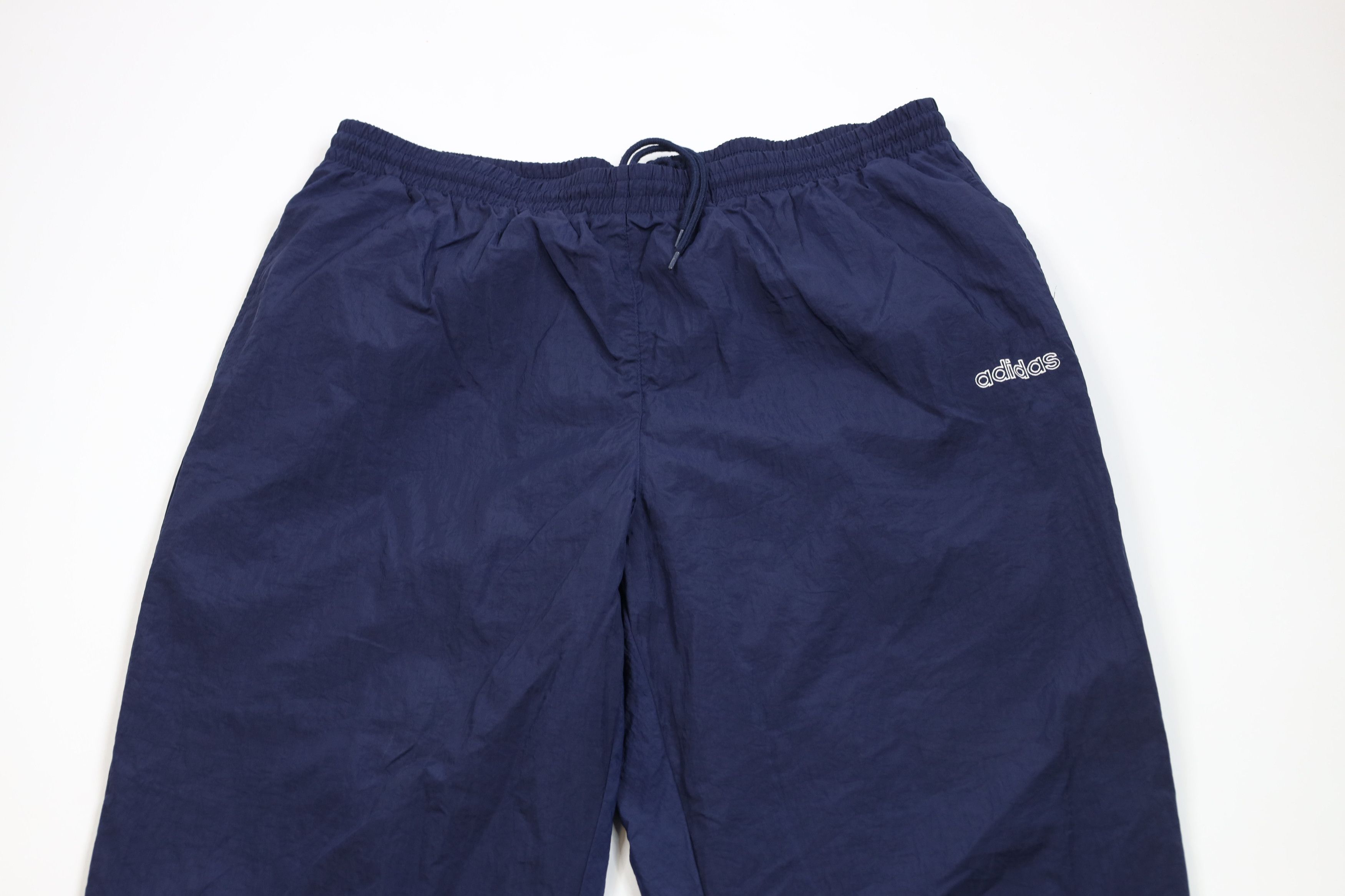 Adidas × Vintage Vintage 90s Adidas Lined Windbreaker Joggers Pants Navy Blue Size US 38 / EU 54 - 2 Thumbnail