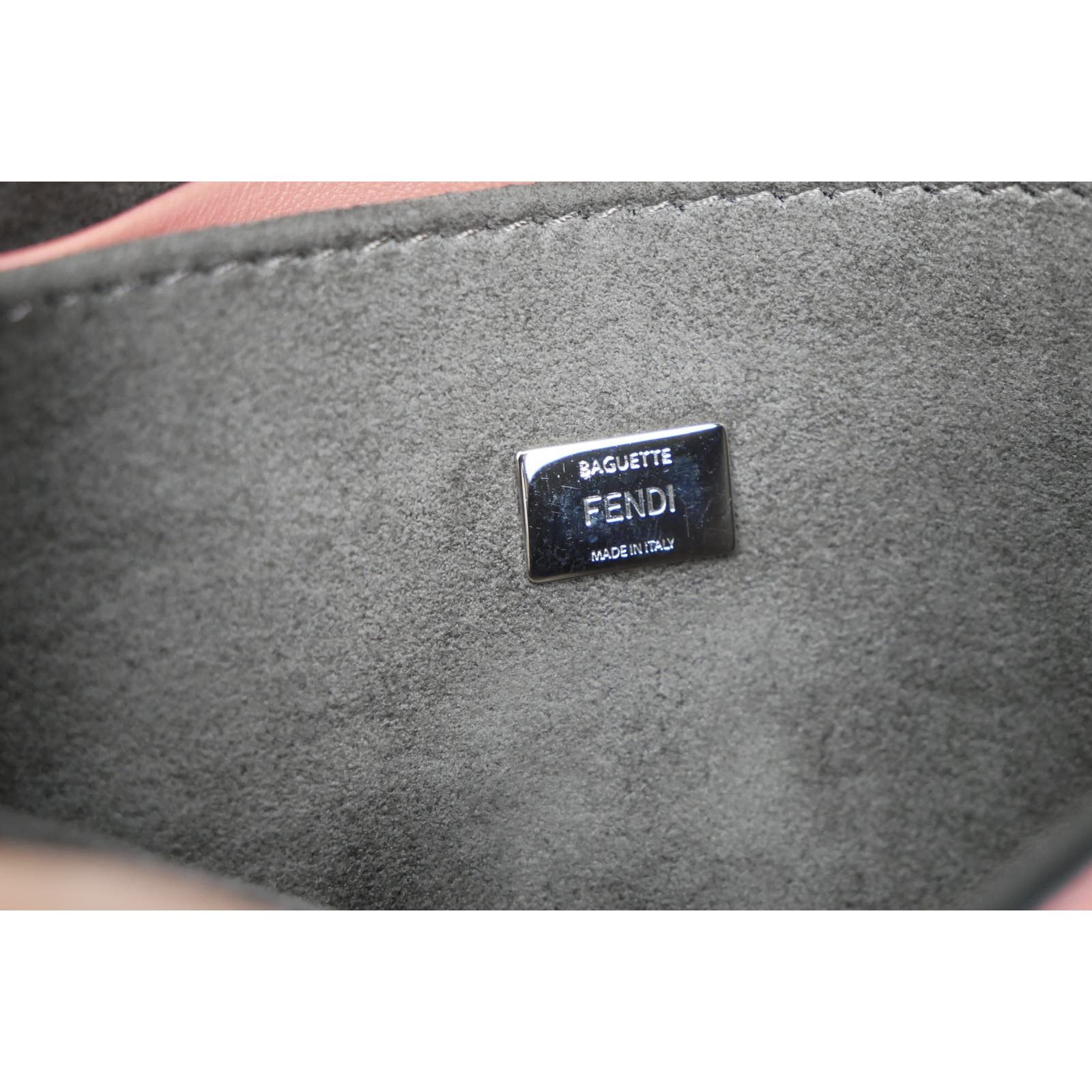 Fendi Fendi Nappa Leather And Fox Fur Micro Buggie Baguette Bag Size ONE SIZE - 14 Thumbnail