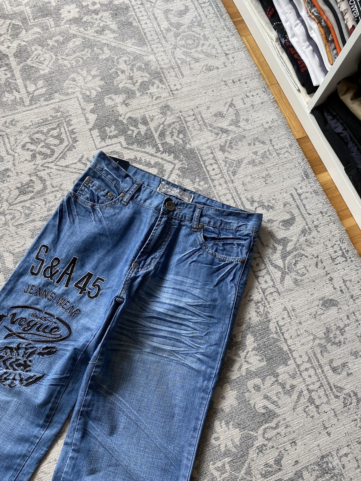 Japanese Brand × Vintage Vintage Baggy Flared Jeans Faded Wide Japanese Dragon Hype Size US 30 / EU 46 - 4 Thumbnail