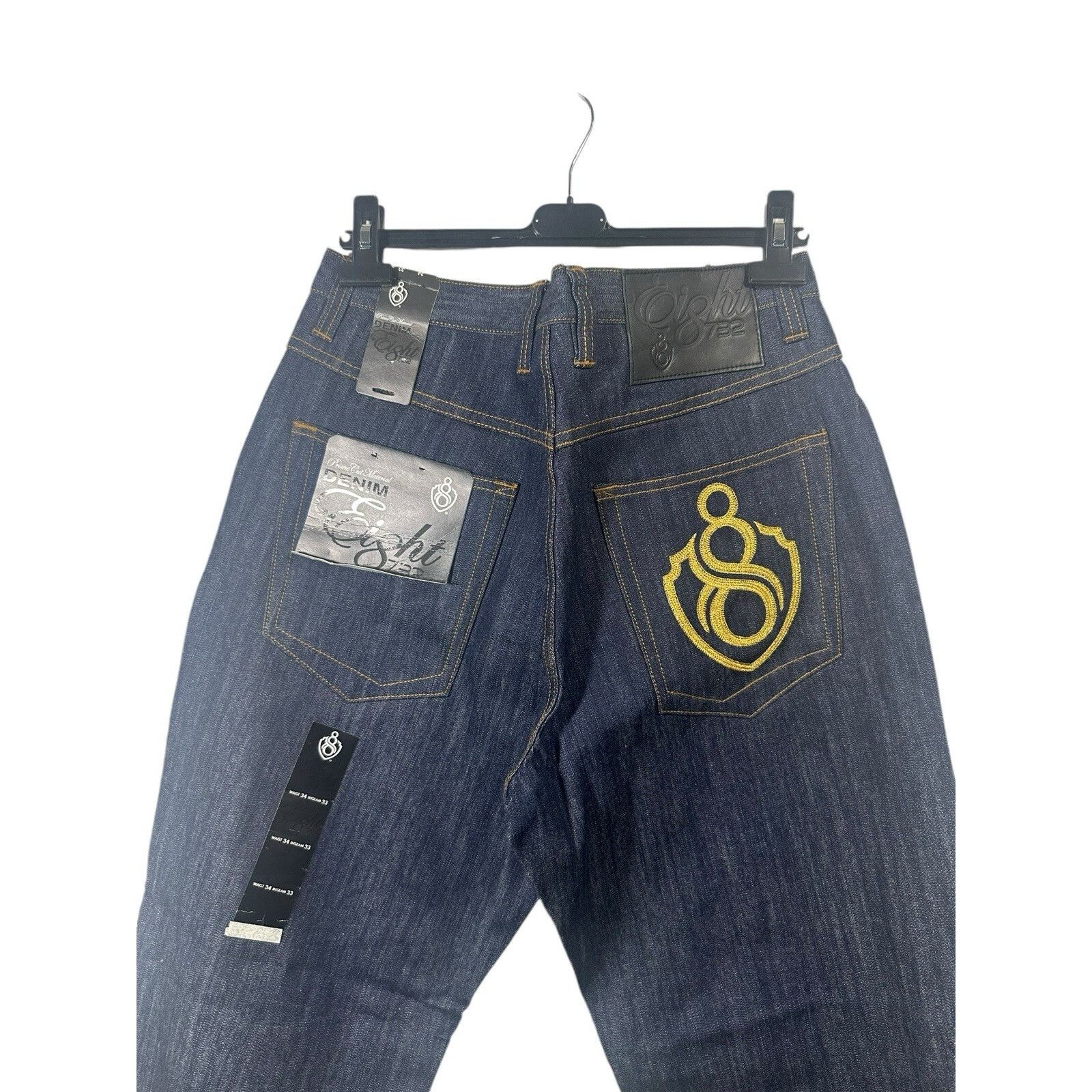 Other Vintage Eight 8 732 Wide Leg Baggy Denim Y2K Hip Hop Size US 34 / EU 50 - 4 Thumbnail