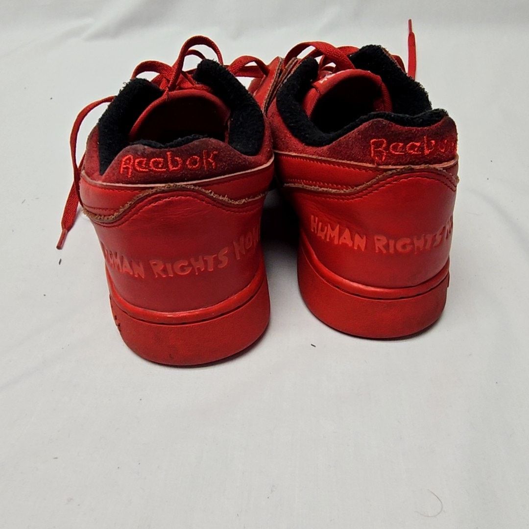 Reebok Reebok Workout Plus Vector Red Sneakers Red Leather 10.5 Size US 10.5 / EU 43-44 - 4 Thumbnail