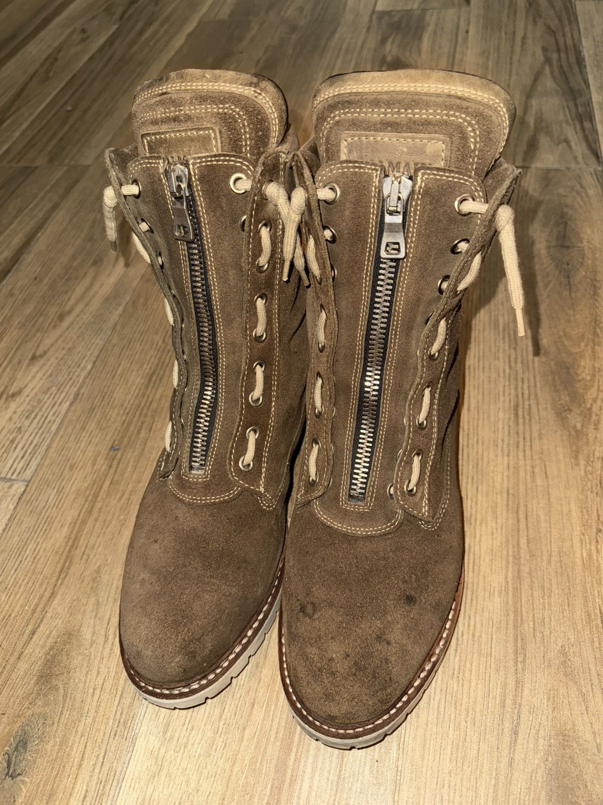 Balmain Balmain Brown Suede Biker Boots Size US 9 / EU 42 - 4 Thumbnail