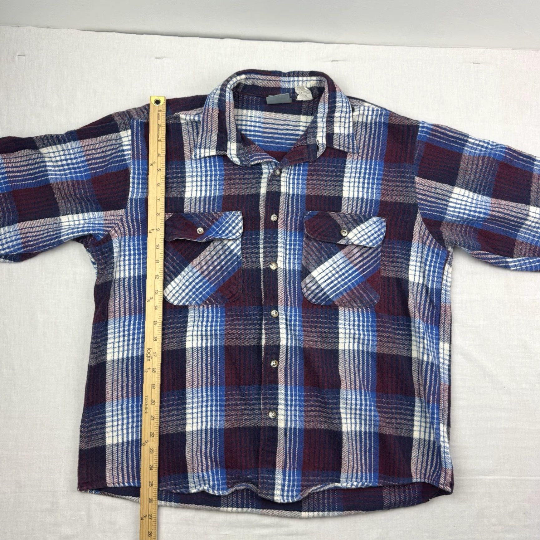 Vintage VINTAGE Ozark Wilderness Flannel Button Up Shirt Adult Large Blue Plaid 90s Outdoor Mens Size US L / EU 52-54 / 3 - 5 Thumbnail