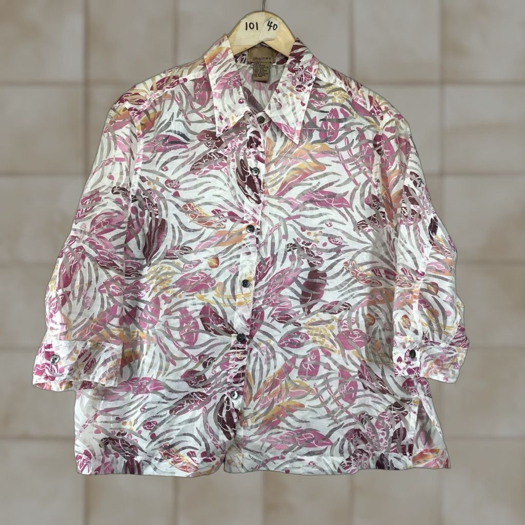 Vintage VINTAGE Choices Women's Blouse Tunic Shirt Girls? Size L / US 10 / IT 46 - 1 Thumbnail