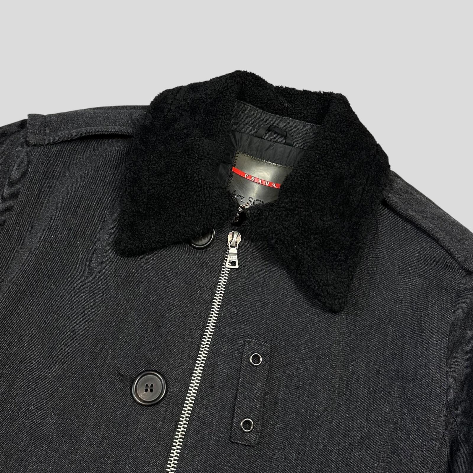 Prada Prada Sport 00’s Technical Wool Sherpa Collar Overcoat - L Size US L / EU 52-54 / 3 - 2 Thumbnail