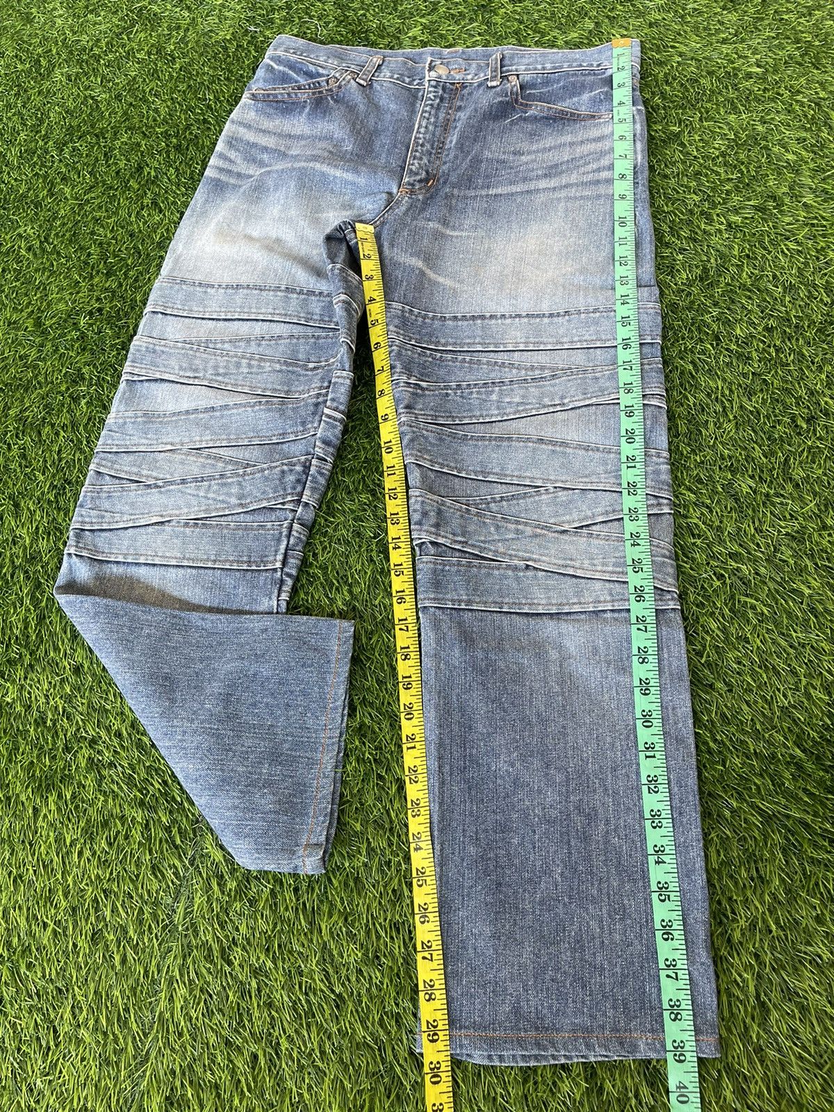 Undercover × Vandalize Vintage 90s🔥VANDALIZE✖️UNDERCOVER🔥Double PatchWork Denim Size US 34 / EU 50 - 8 Thumbnail