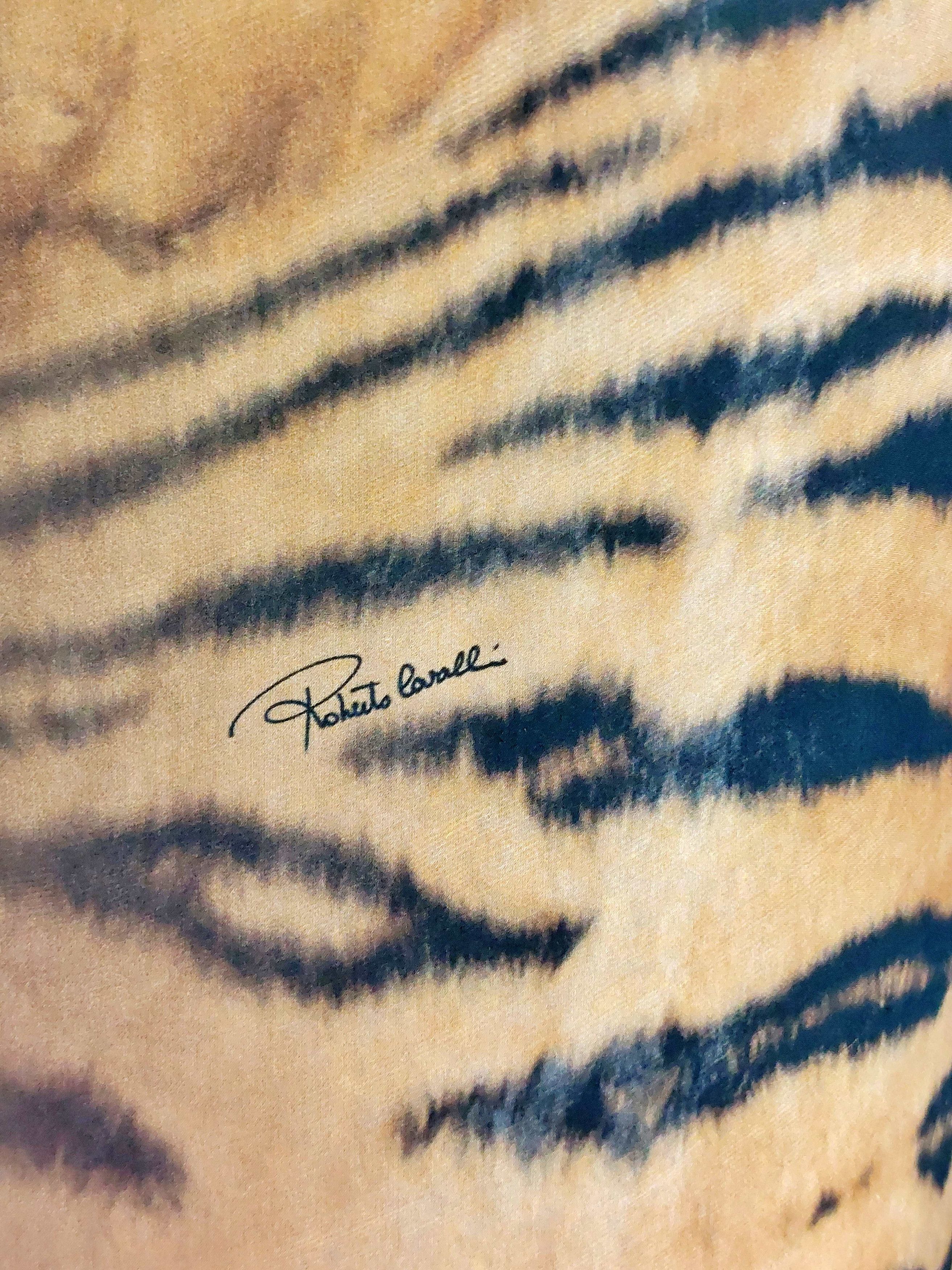 Roberto Cavalli Roberto Cavalli FW2000 Tiger Silk Maxi Dress Evening Gown Size S / US 4 / IT 40 - 4 Thumbnail