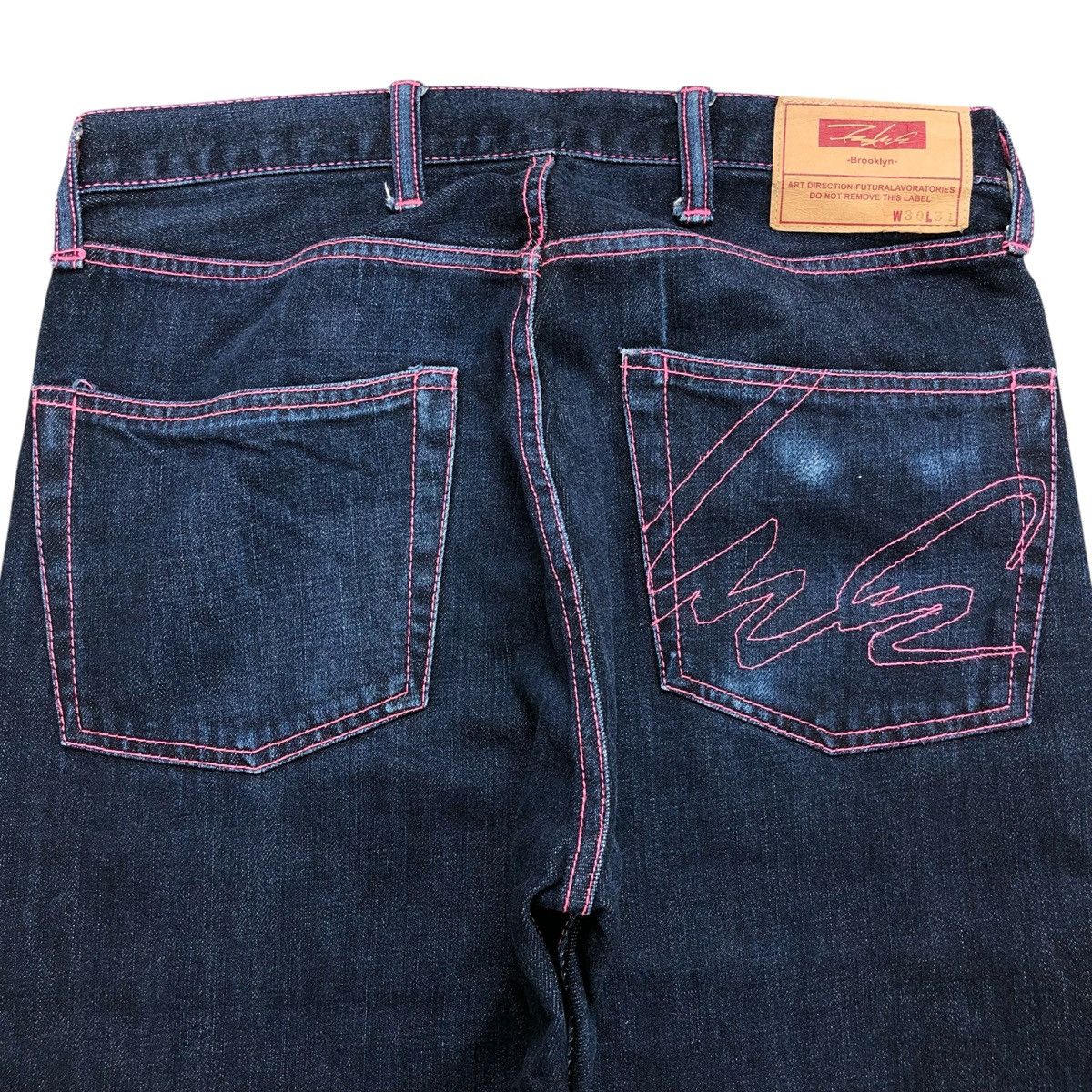 Futura Vintage Futura Lobaratories Embroidered Pink Jeans Pants Size US 30 / EU 46 - 3 Thumbnail