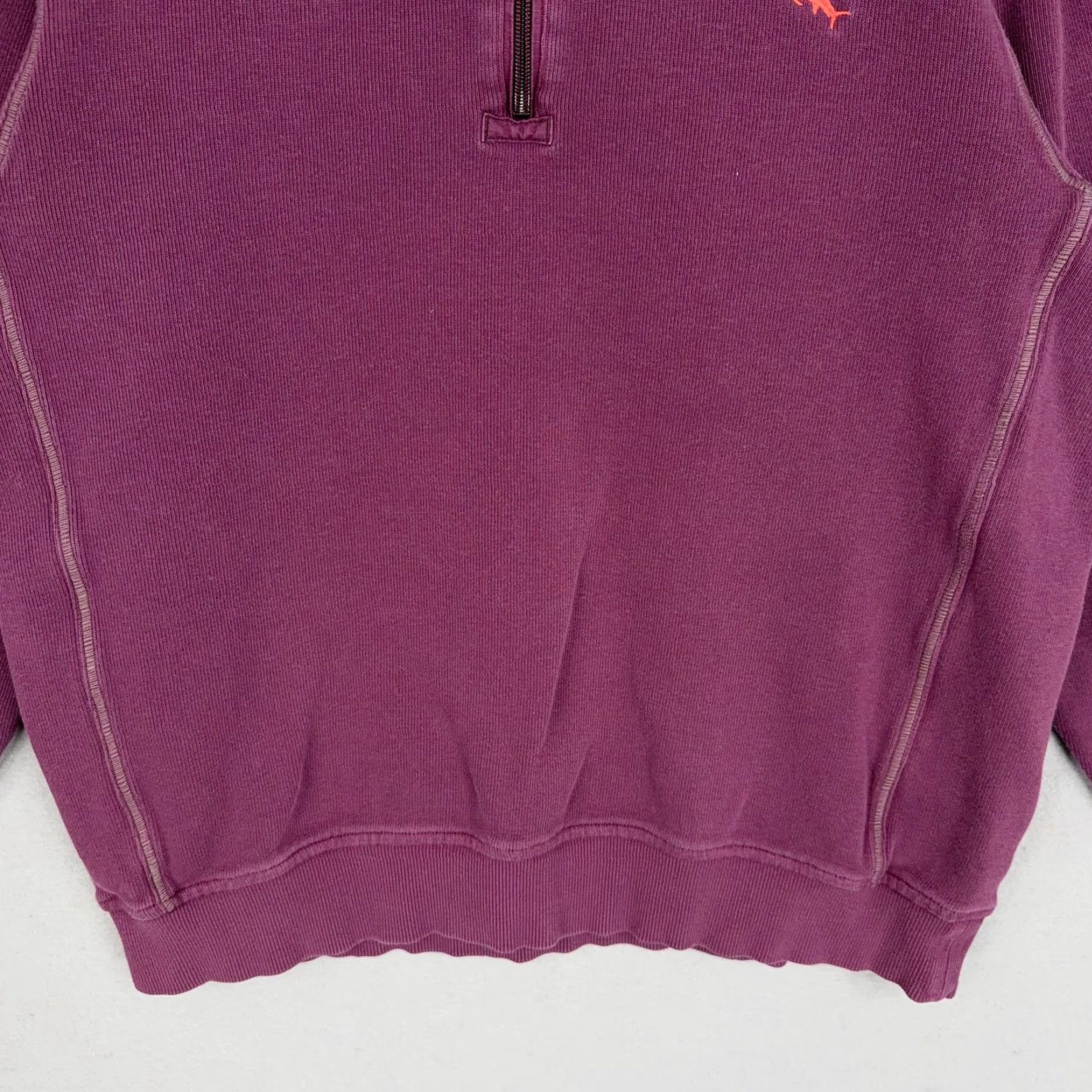 Tommy Bahama Tommy Bahama Sweater Mens Large Purple Quarter Zip Cotton Pullover Casual Dad Size US L / EU 52-54 / 3 - 3 Thumbnail