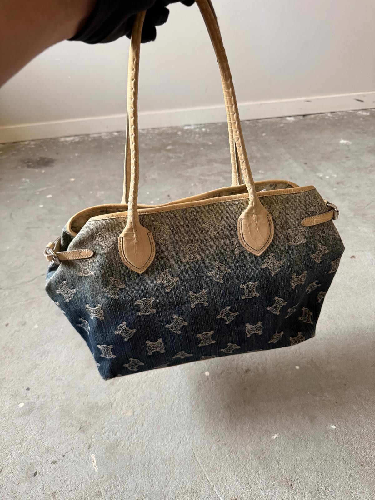Celine Celine Macadam Gradient Denim Shoulder Bag Size ONE SIZE - 6 Thumbnail
