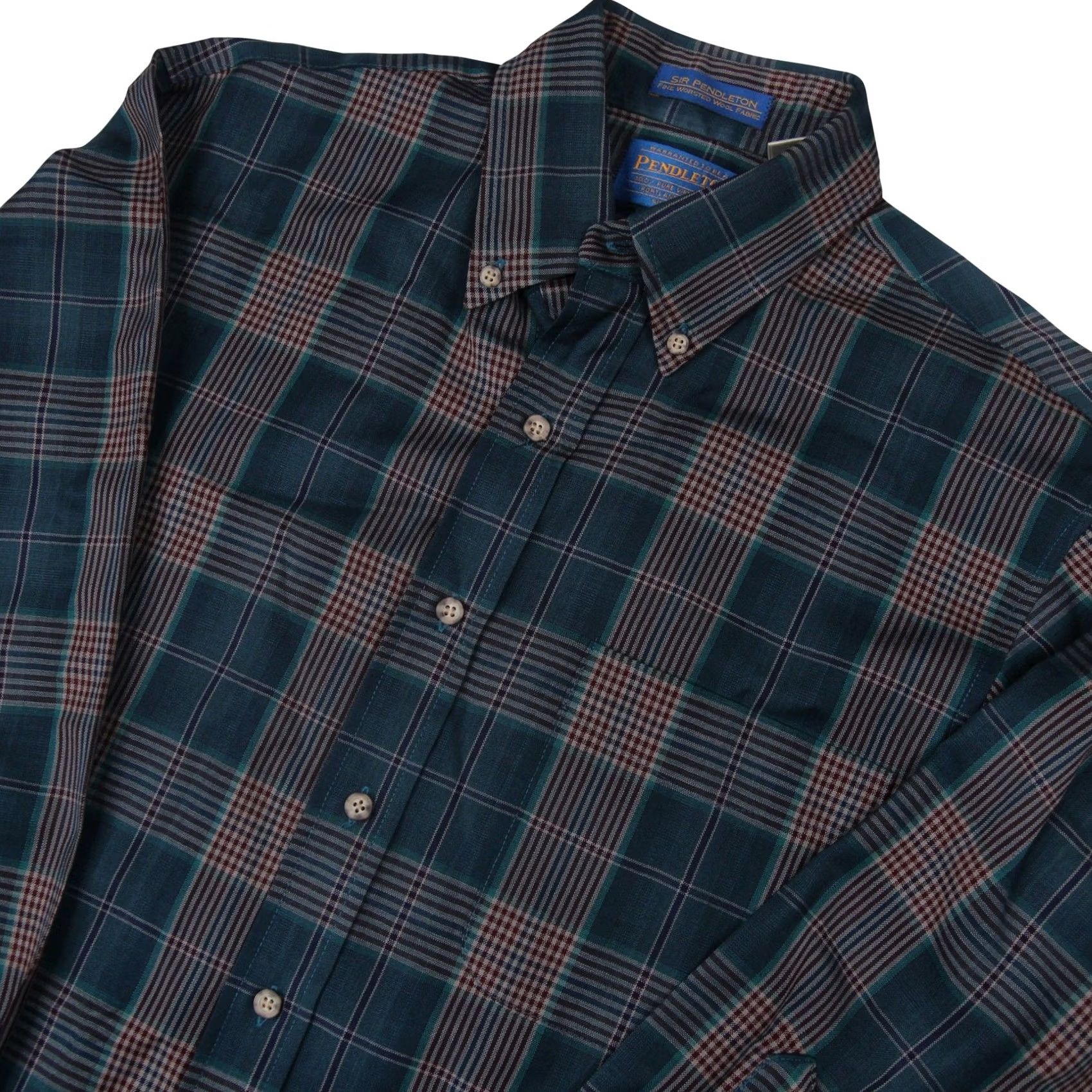 Pendleton Pendleton Sir Pendleton Mens Medium Fine Worsted Wool Shirt Multicolor Long Sleeve Button-Up Regular XS? No, keep as is. Size US M / EU 48-50 / 2 - 2 Thumbnail
