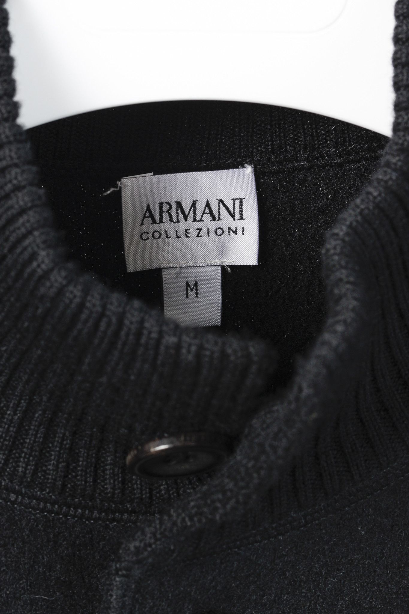 Armani Collezioni Armani Collezioni Boiled-Wool Buttoned Mock-Neck Jacket Size US M / EU 48-50 / 2 - 4 Thumbnail