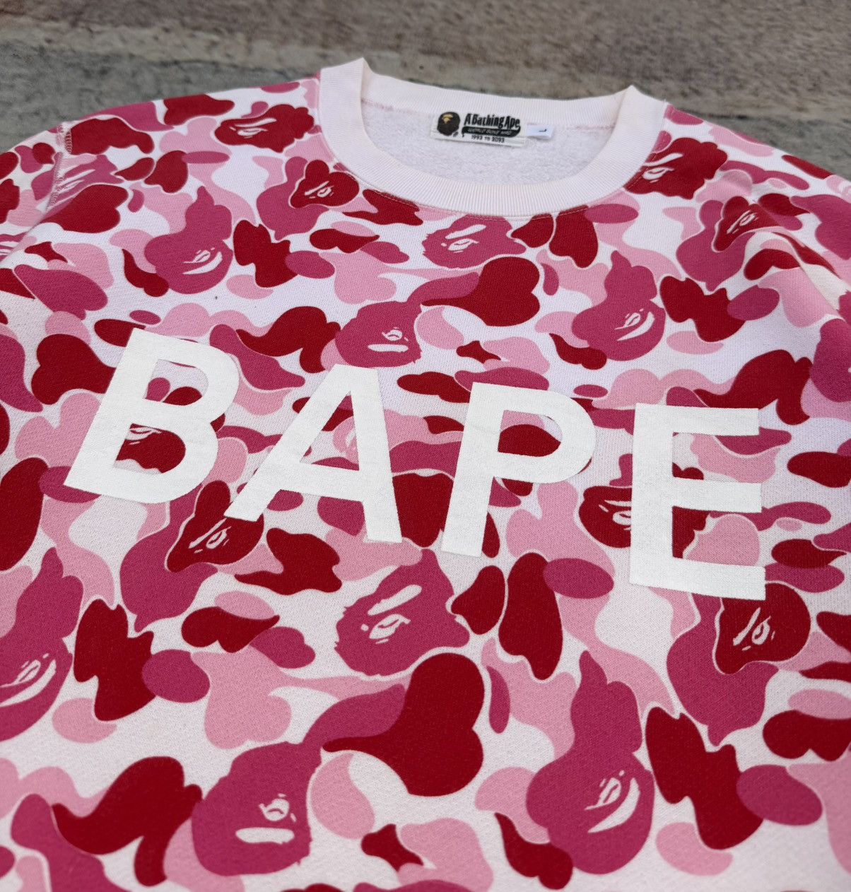 Bape BAPE ABC Camo Crewneck Pink Mens Size US L / EU 52-54 / 3 - 5 Thumbnail