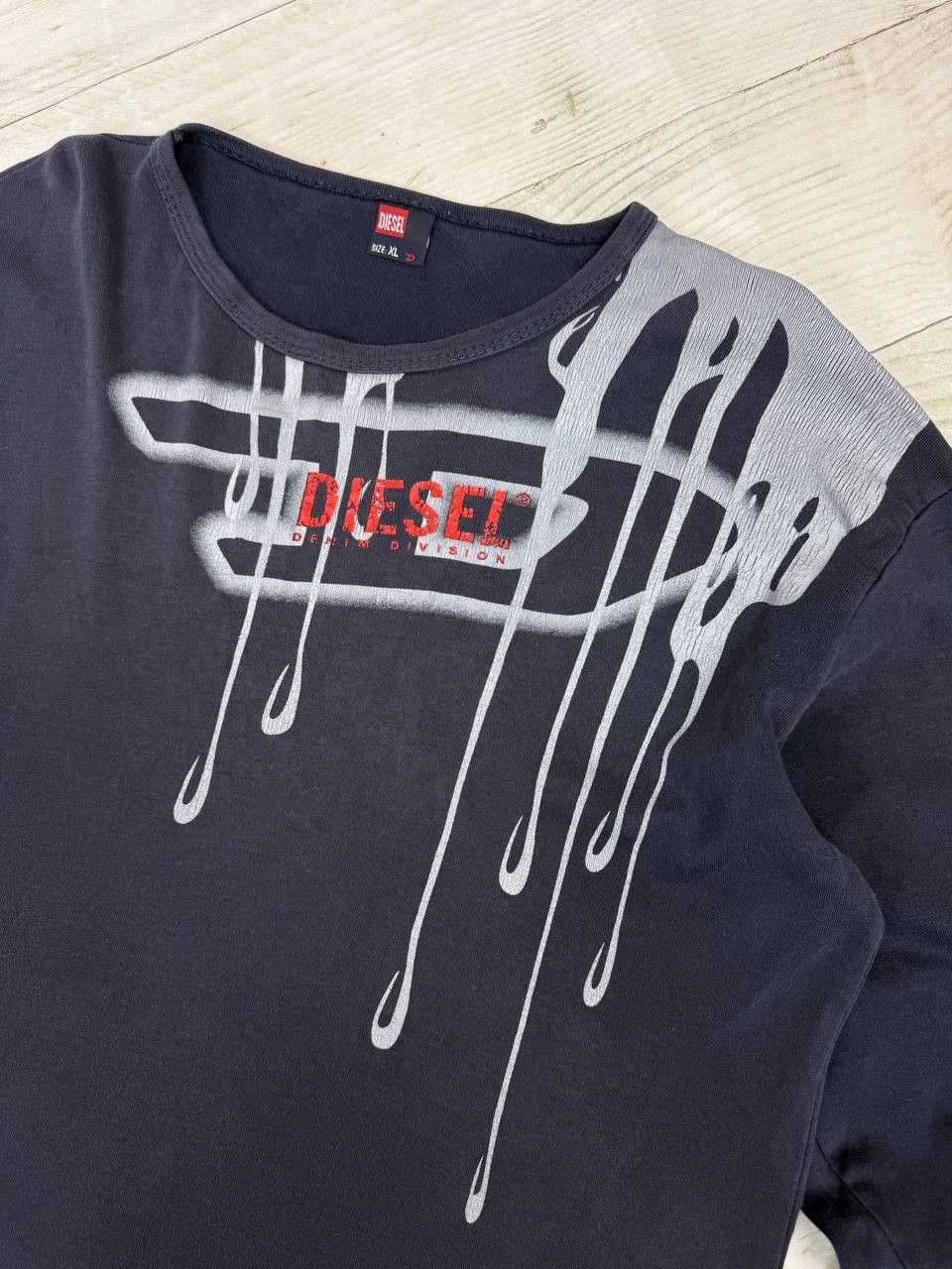 Diesel Vintage Diesel Long Sleeve T-Shirt Big Logo Y2K 90s Size US XL / EU 56 / 4 - 2 Thumbnail