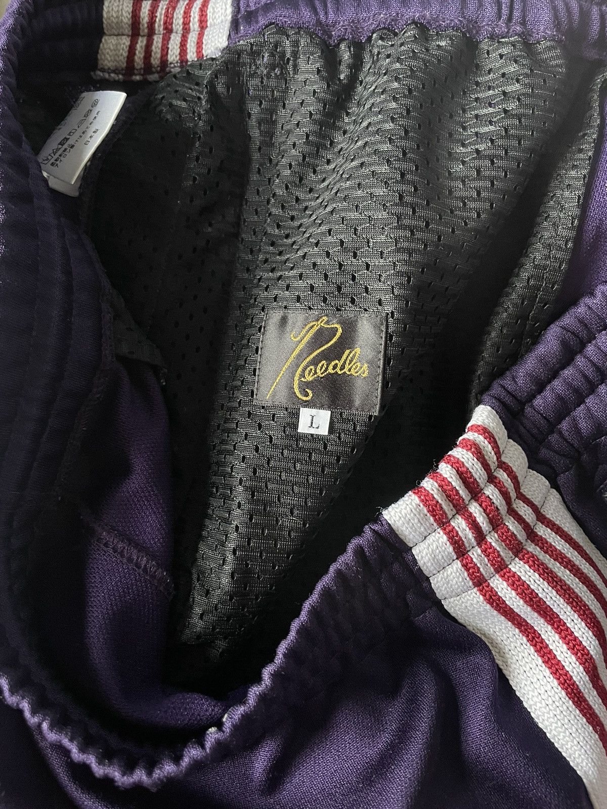 Needles Needles trackpants purple/white/red Size US 32 / EU 48 - 3 Thumbnail